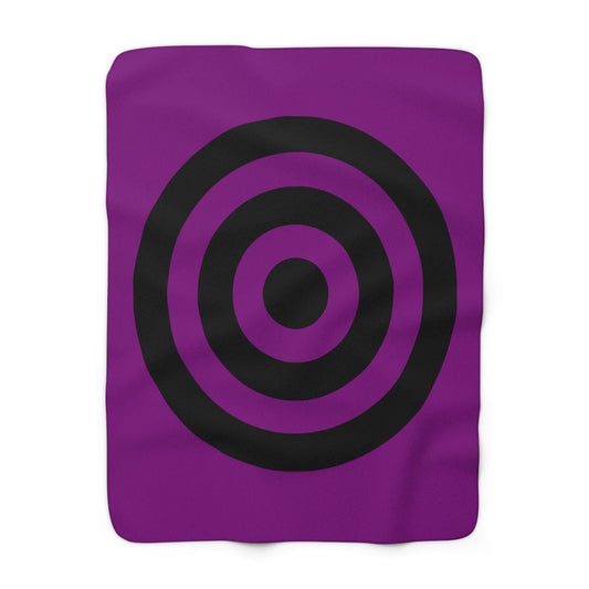 Purple, Black Retro Target Blanket Throw