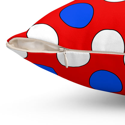 Puerto Rico Retro Polka Dots Cushion Pillow