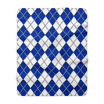 Uruguay Retro Argyle Blanket Throw