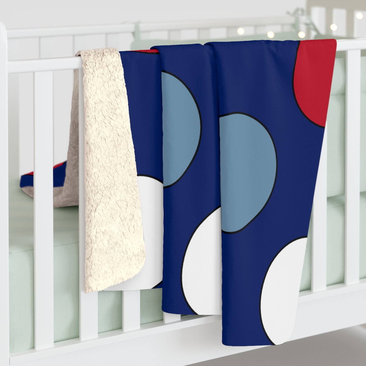 Falkland Islands Retro Polka Dots Blanket Throw