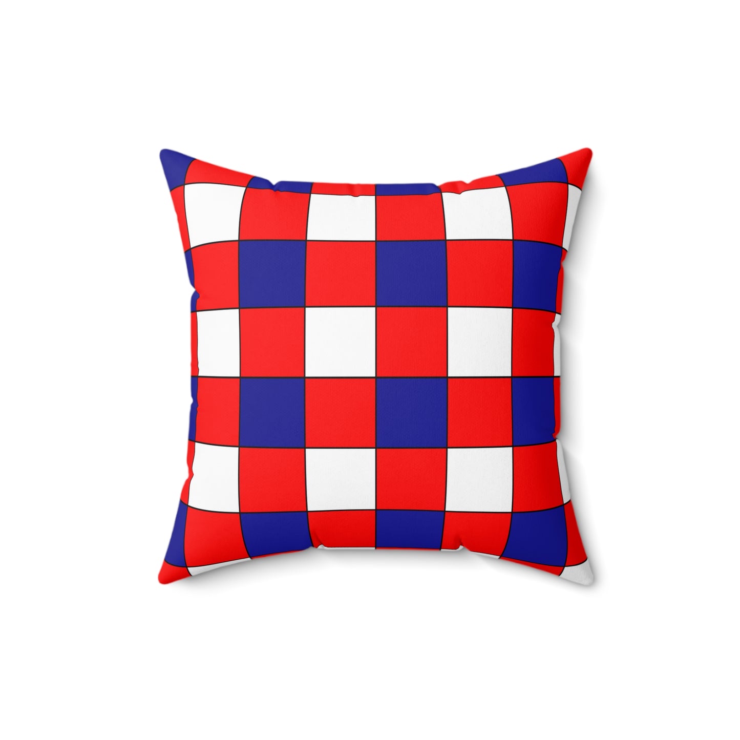 Croatia Retro Check Cushion Pillow