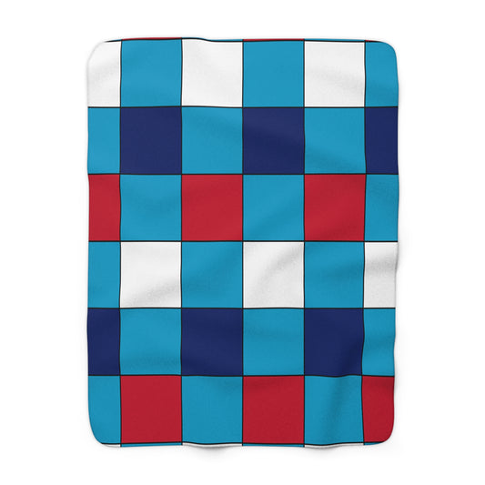 Tuvalu Retro Check Blanket Throw
