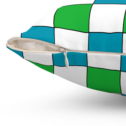 Uzbekistan Retro Check Cushion Pillow