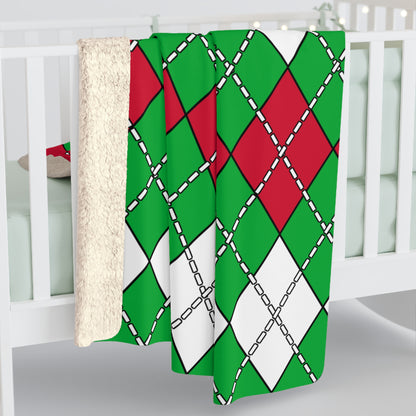 Wales Retro Argyle Blanket Throw