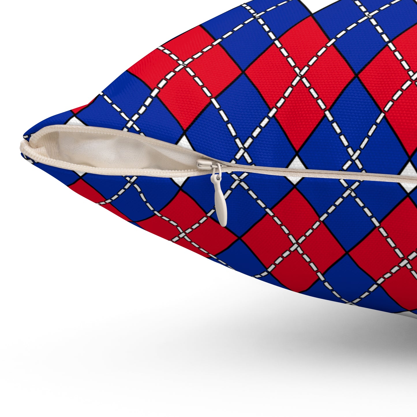 Cambodia Retro Argyle Cushion Pillow