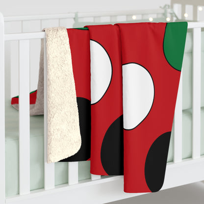 Western Sahara Retro Polka Dots Blanket Throw