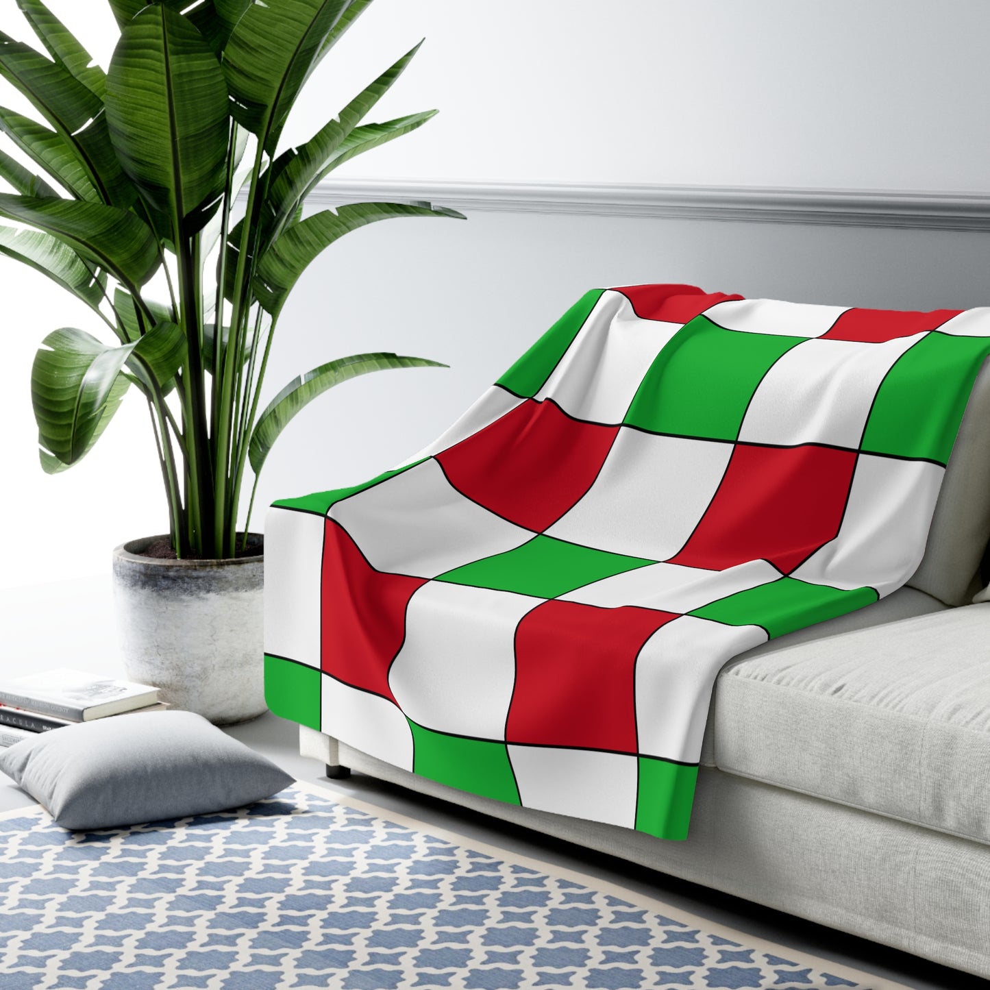 Burundi Retro Check Blanket Throw
