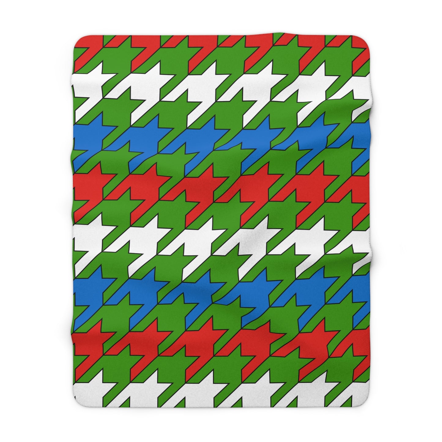 Equatorial Guinea Retro Houndstooth Blanket Throw