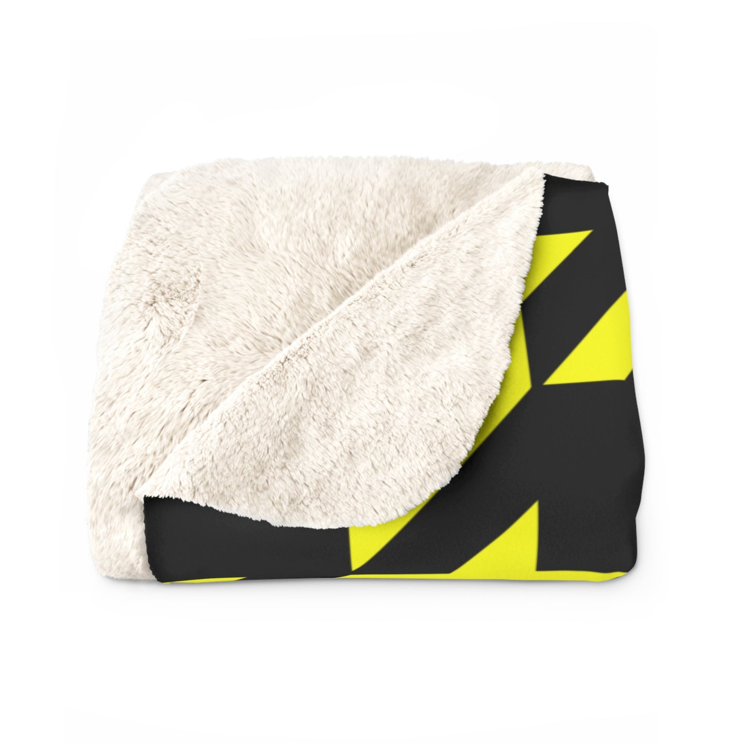 Yellow, Black Retro Houndstooth Blanket Throw