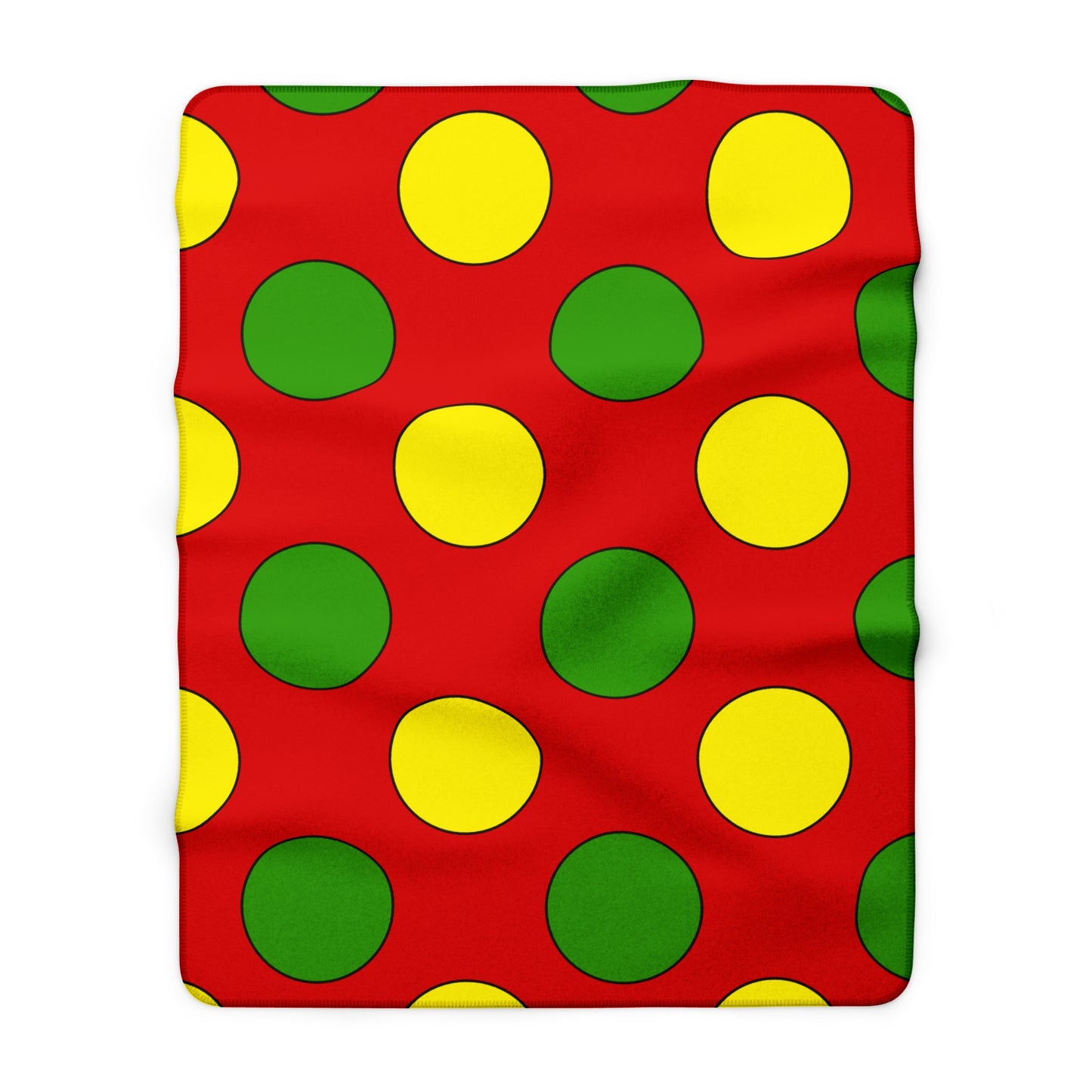 Burkina Faso Retro Polka Dots Blanket Throw