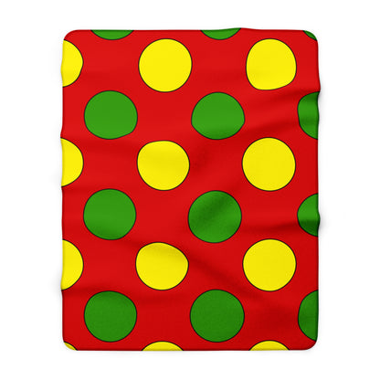 Burkina Faso Retro Polka Dots Blanket Throw