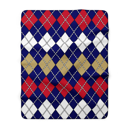 Saint Helena Retro Argyle Blanket Throw