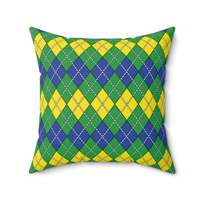 Brazil Retro Argyle Cushion Pillow