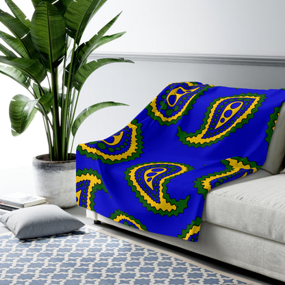 Solomon Islands Retro Paisley Blanket Throw