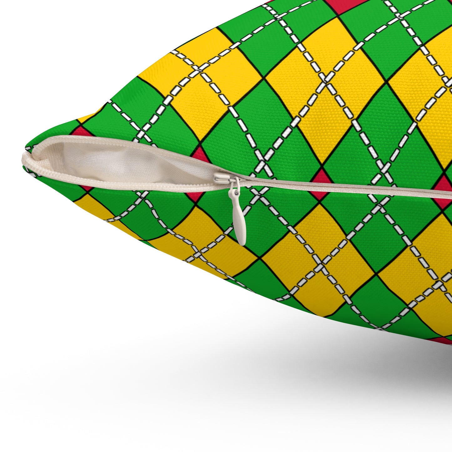 Sao Tome And Principe Retro Argyle Cushion Pillow