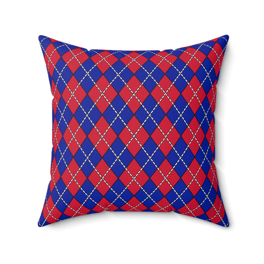 Haiti Retro Argyle Cushion Pillow