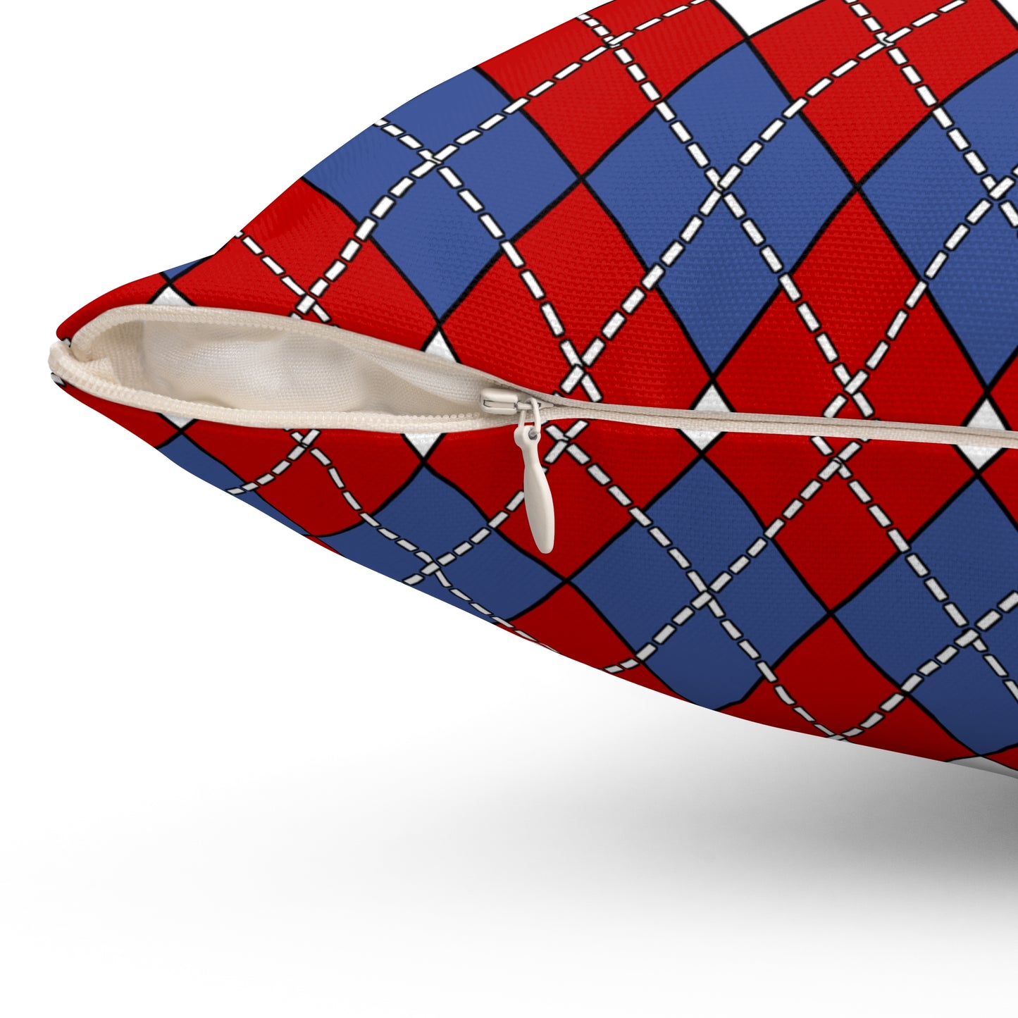 Democratic Peoples Republic Of Korea Retro Argyle Cushion Pillow