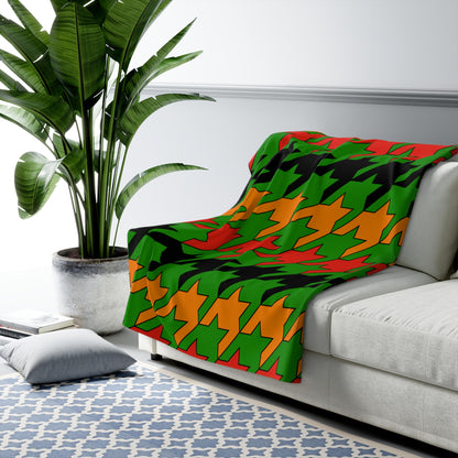 Zambia Retro Houndstooth Blanket Throw