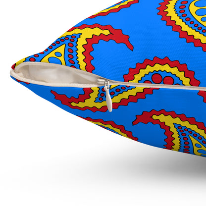 Democratic Republic of the Congo Retro Paisley Cushion Pillow