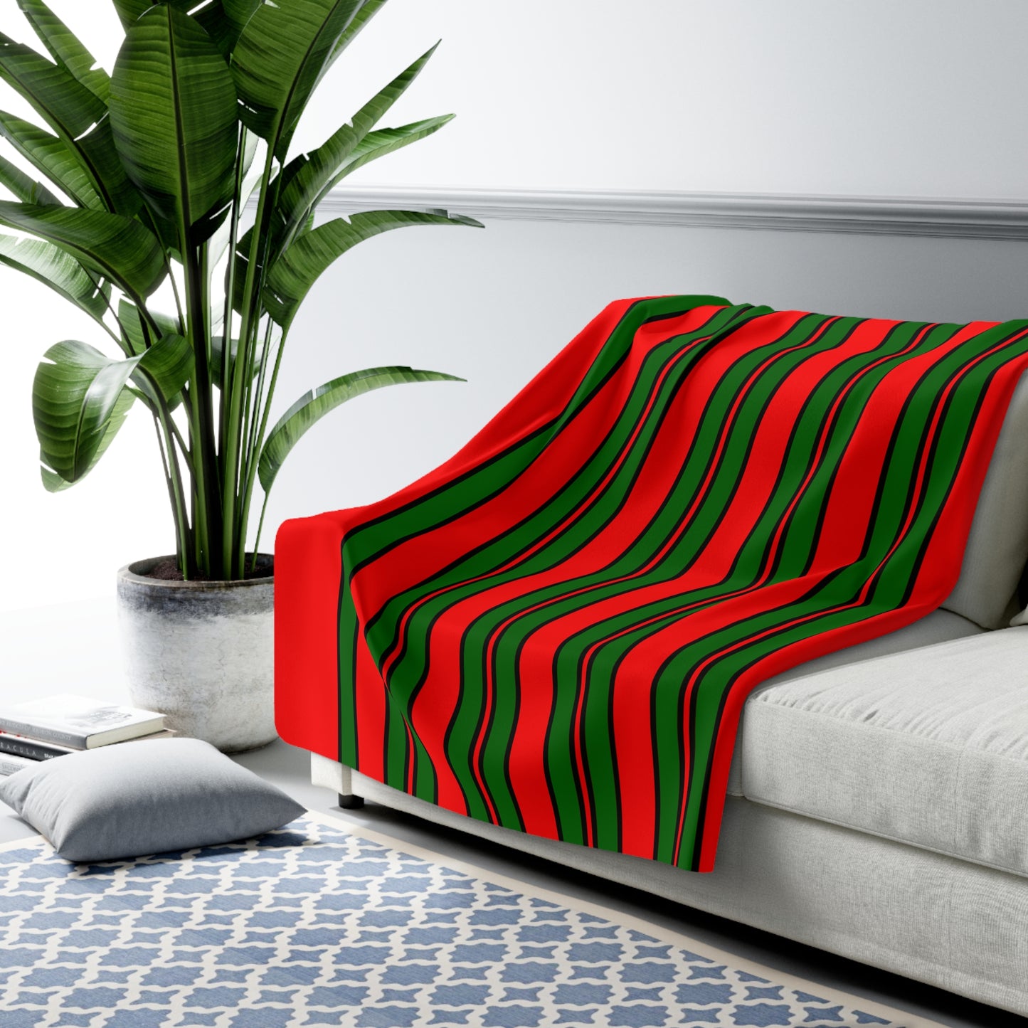 Portugal Retro Stripes Blanket Throw
