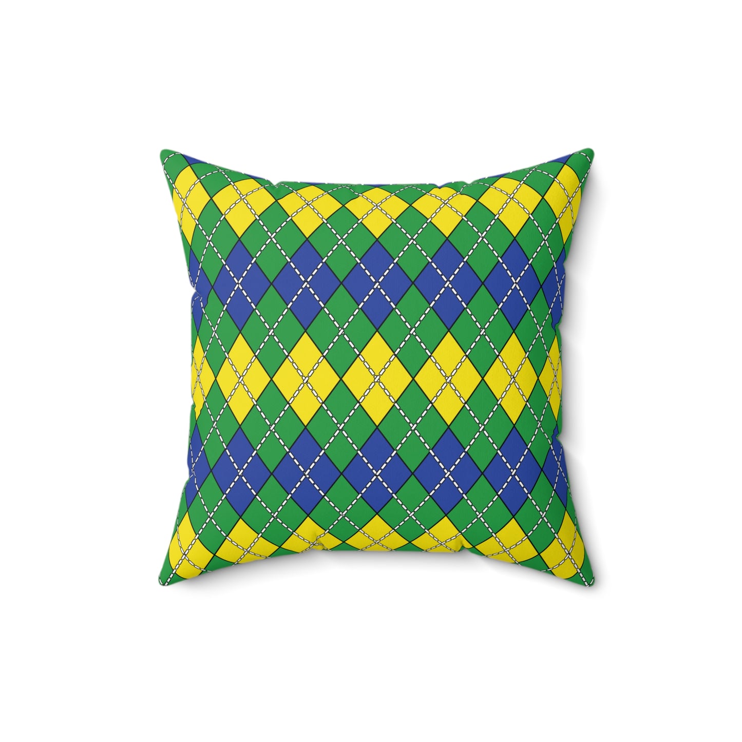 Brazil Retro Argyle Cushion Pillow