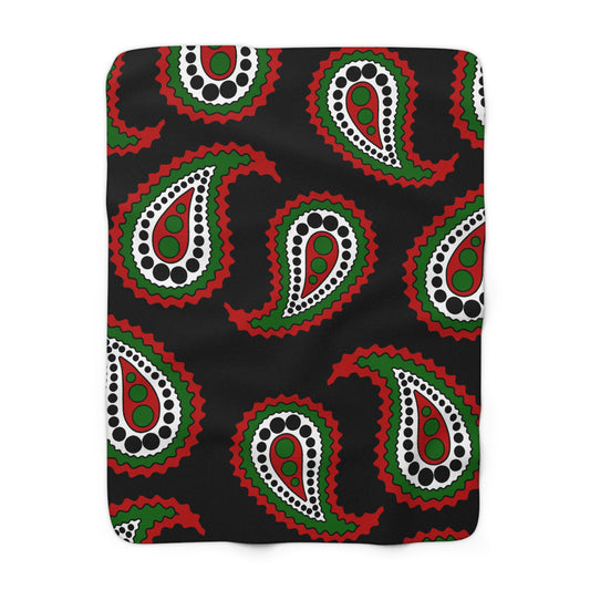 Kenya Retro Paisley Blanket Throw
