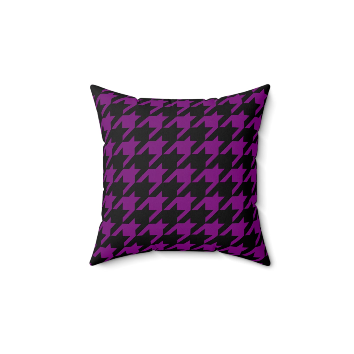 Purple, Black Retro Houndstooth Cushion Pillow