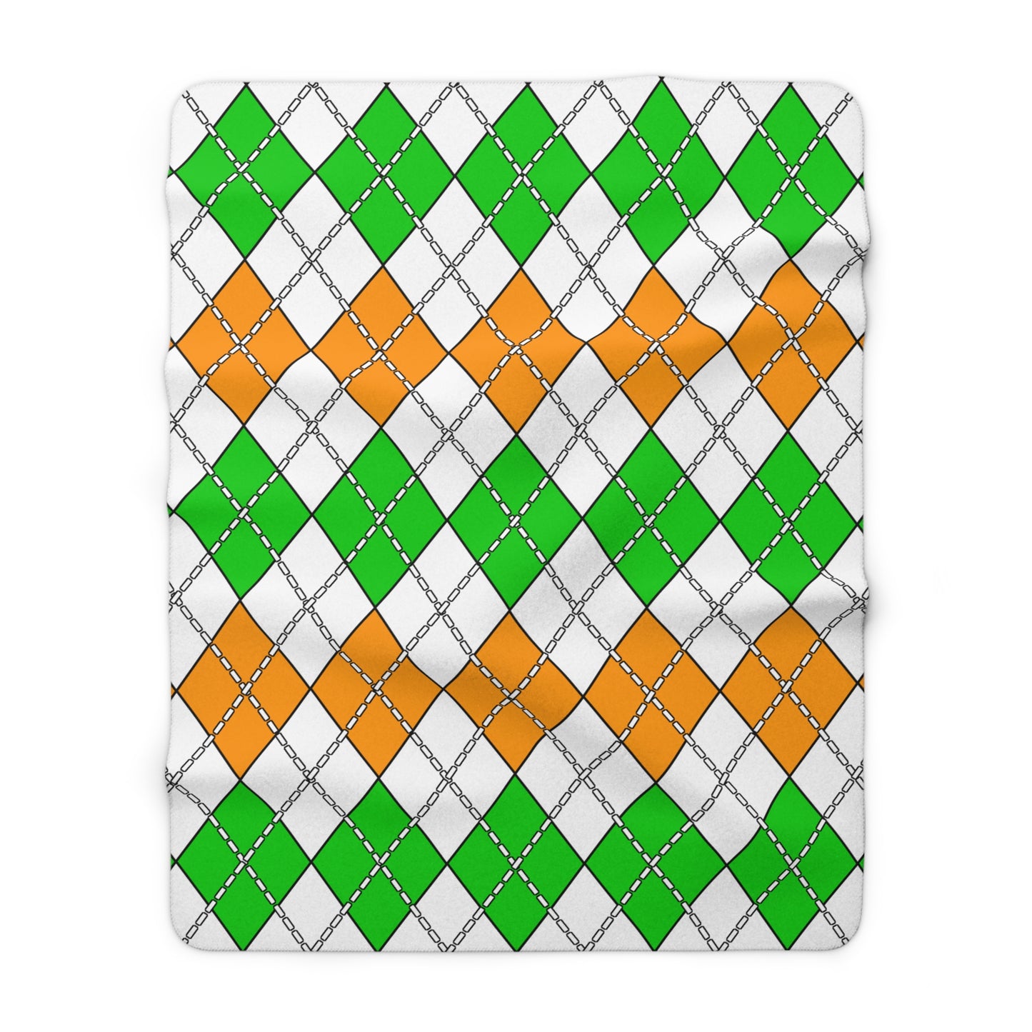 Cote Divoire Retro Argyle Blanket Throw