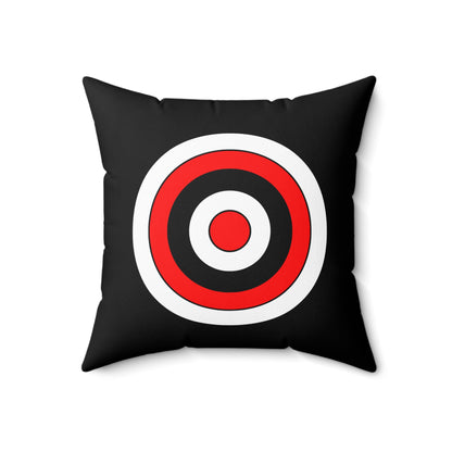 Black, White, Red Retro Target Cushion Pillow