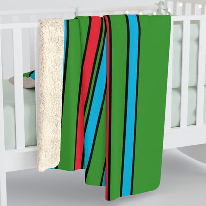 Azerbaijan Retro Stripes Blanket Throw