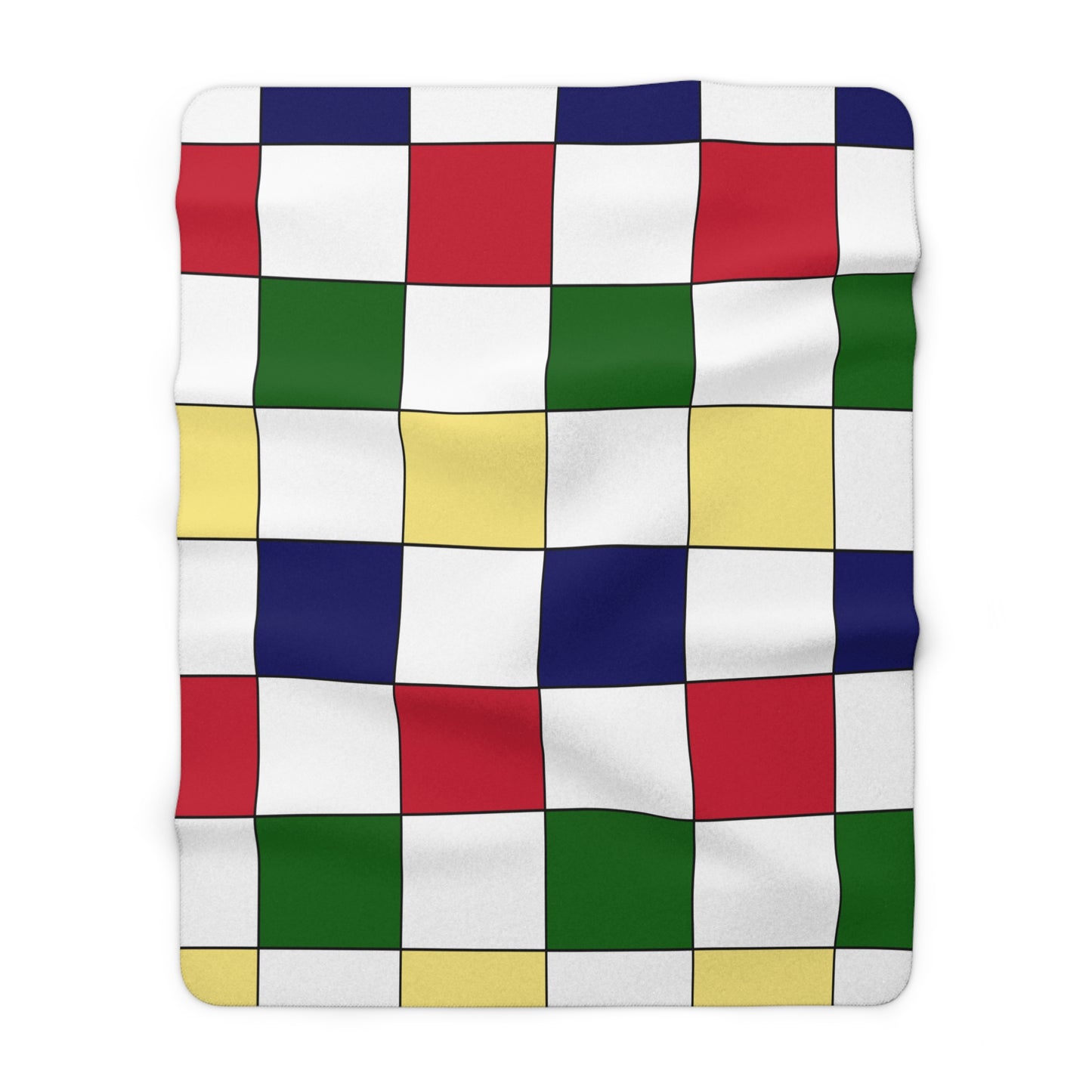 Diego Garcia Retro Check Blanket Throw
