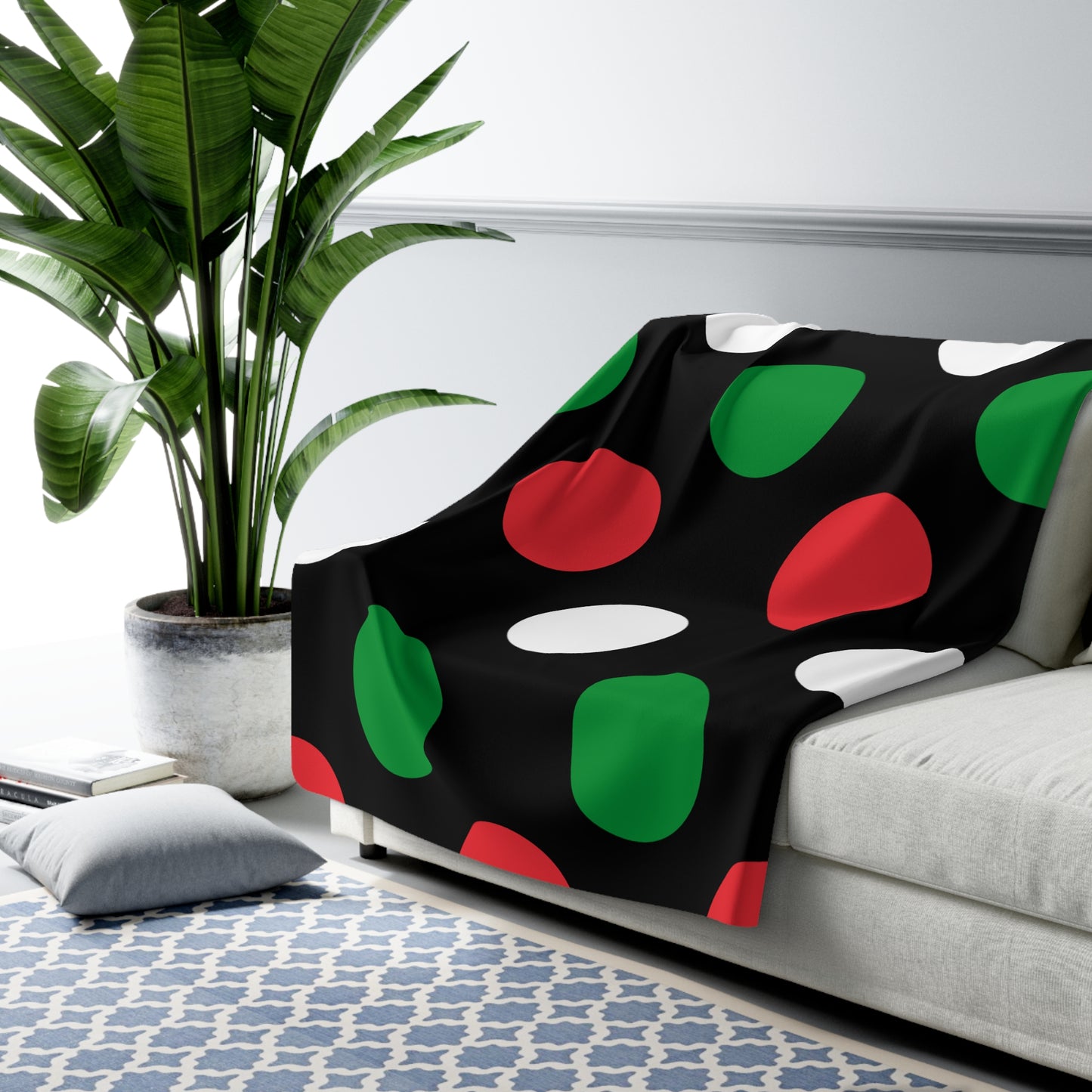 Palestine Retro Polka Dots Blanket Throw