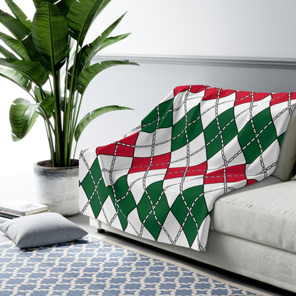Algeria Retro Argyle Blanket Throw