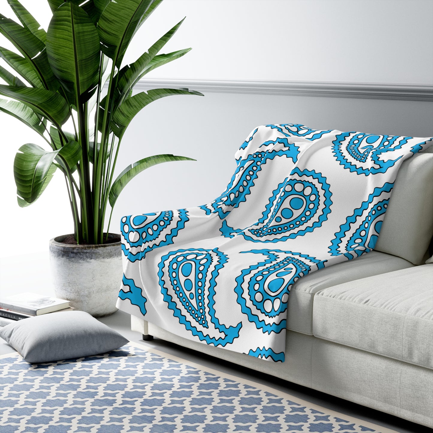 San Marino Retro Paisley Blanket Throw
