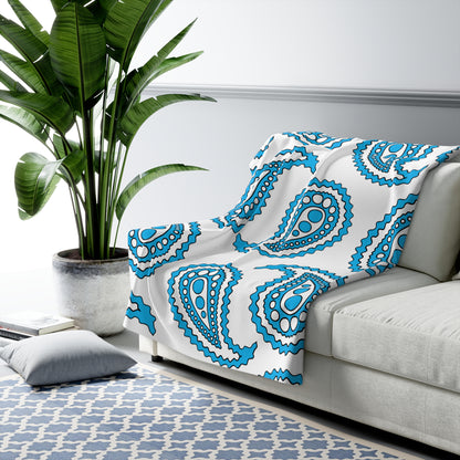 San Marino Retro Paisley Blanket Throw