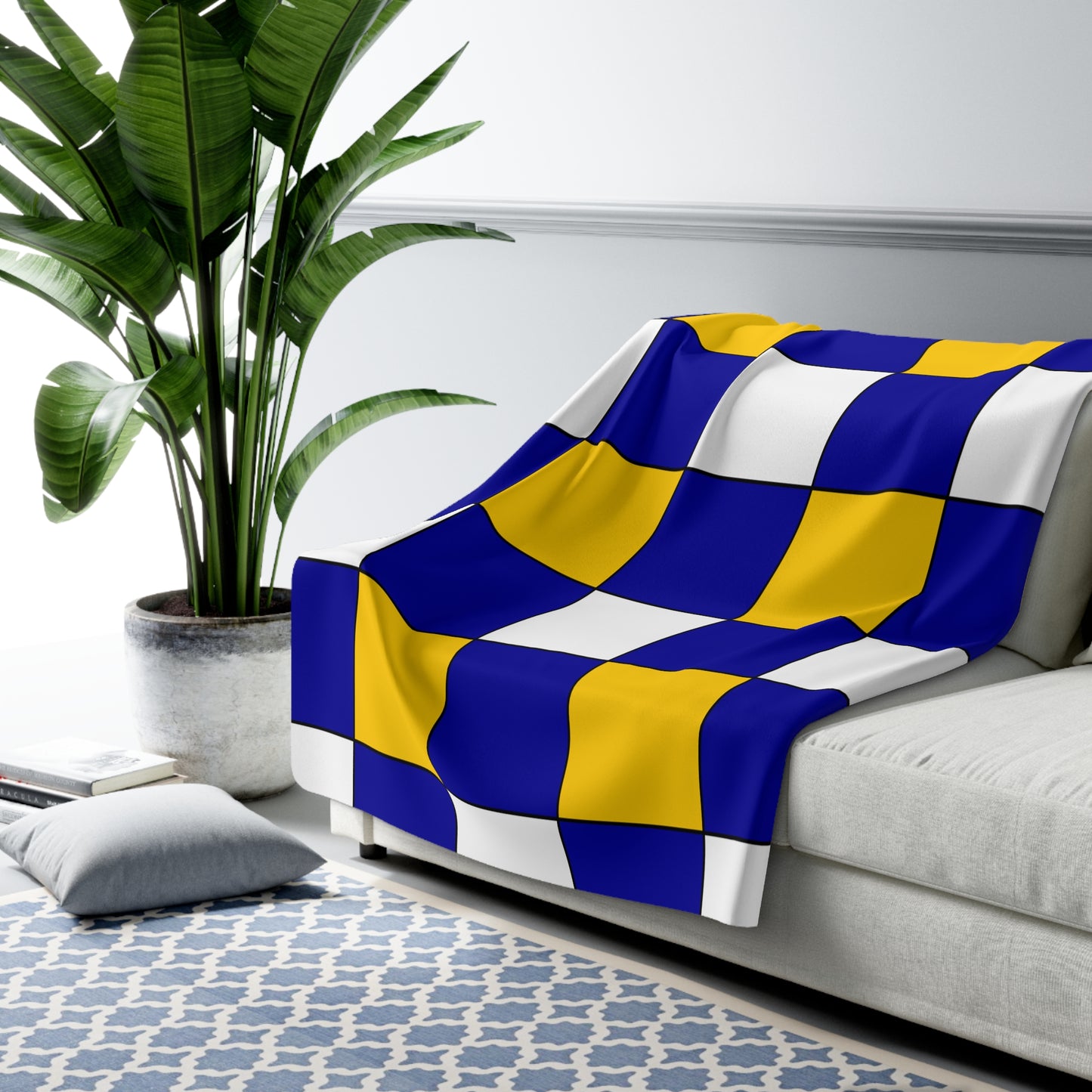 Bosnia And Herzegovina Retro Check Blanket Throw