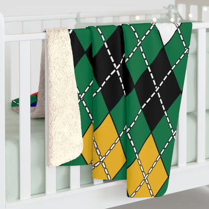 South Africa Retro Argyle Blanket Throw