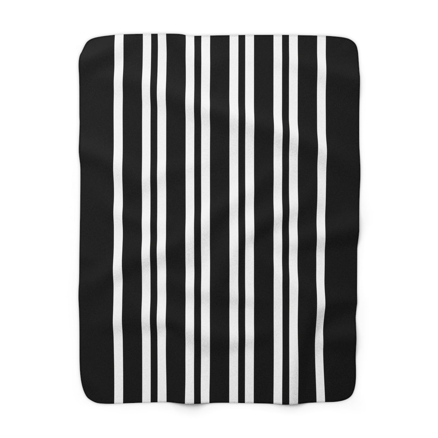 Black, White Retro Stripes Blanket Throw