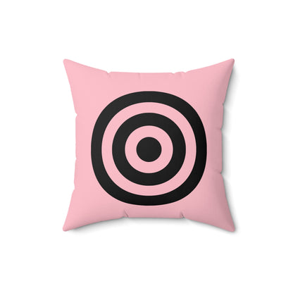 Pink, Black Retro Target Cushion Pillow