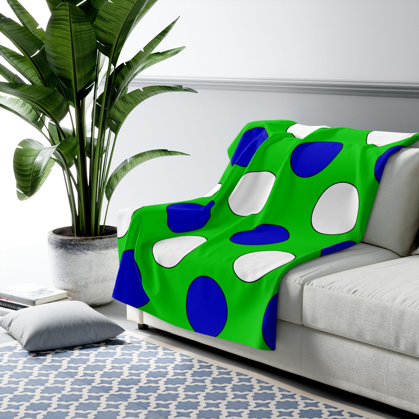 Sierra Leone Retro Polka Dots Blanket Throw
