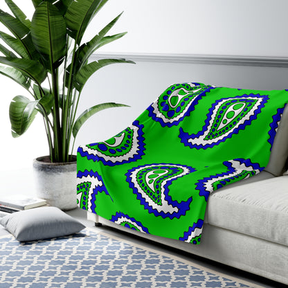 Sierra Leone Retro Paisley Blanket Throw