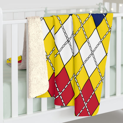 Niue Retro Argyle Blanket Throw
