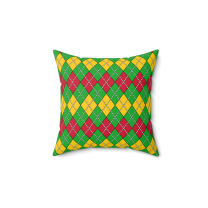 Sao Tome And Principe Retro Argyle Cushion Pillow