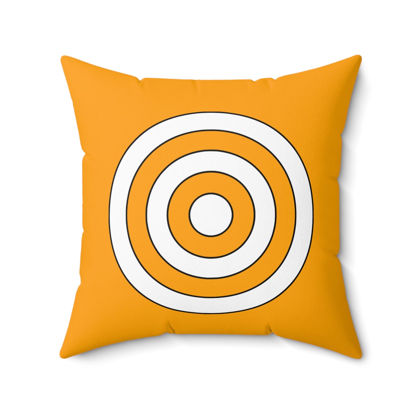 Orange, White Retro Target Cushion Pillow