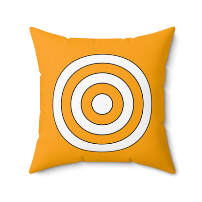 Orange, White Retro Target Cushion Pillow