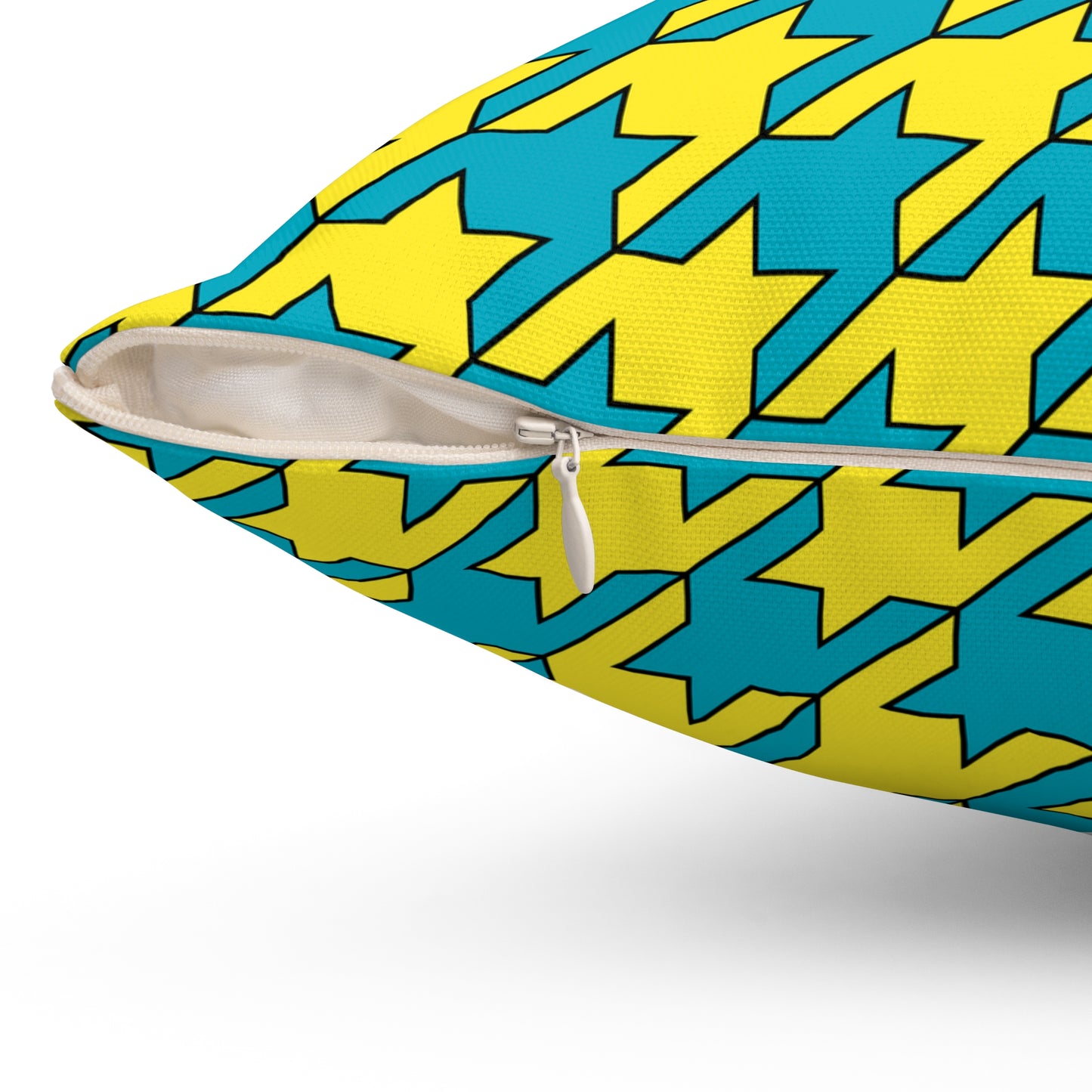 Kazakhstan Retro Houndstooth Cushion Pillow
