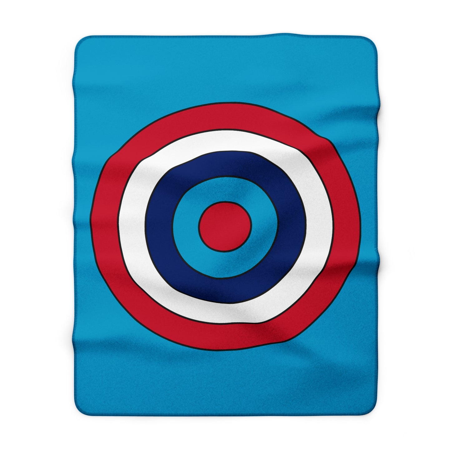 Tuvalu Retro Target Blanket Throw