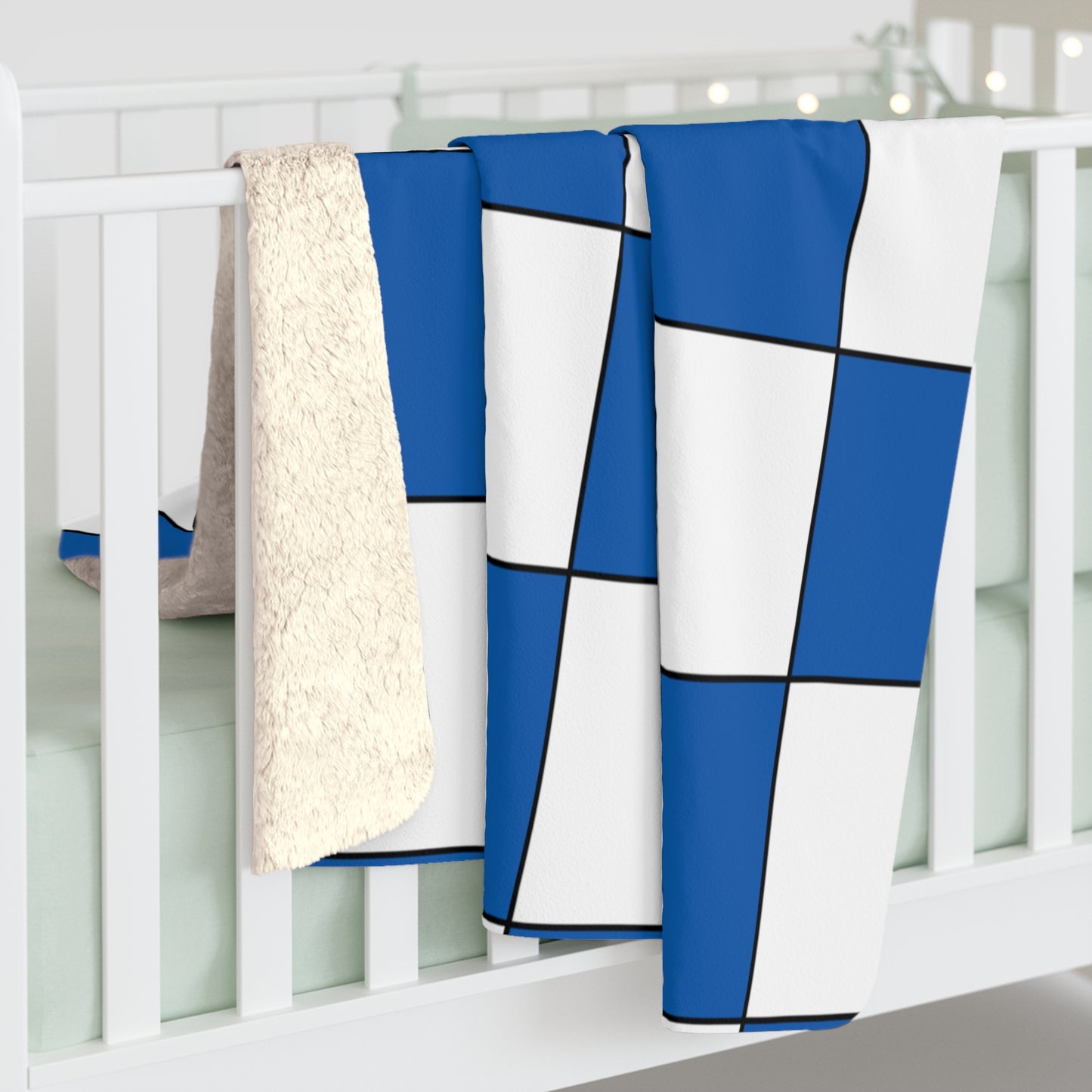 Greece Retro Check Blanket Throw
