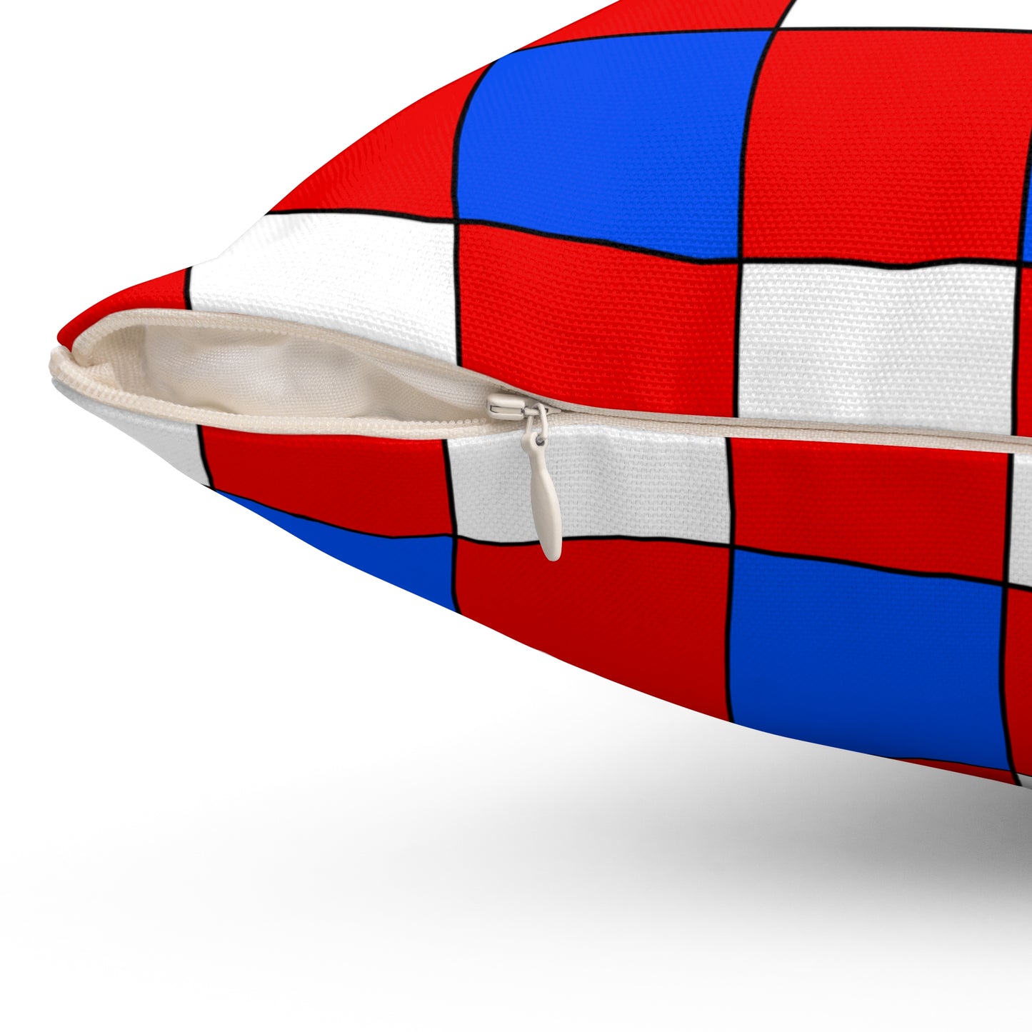 Puerto Rico Retro Check Cushion Pillow