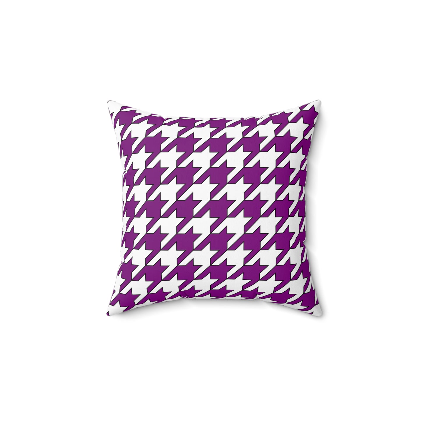Purple, White Retro Houndstooth Cushion Pillow